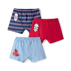Pine Kids Marvel Single Jersey Knit Trunks with Spider-Man Graphics Pack of 3 - Multicolor