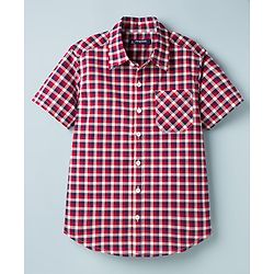 Pine Kids Cotton Woven Half Sleeves Checks Shirt With Inner Tee - Red