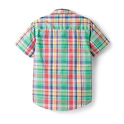 Pine Kids Cotton Woven Half Sleeves Checks Shirt - Multicolor