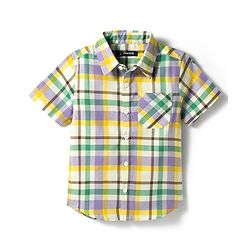 Pine Kids 100% Cotton Woven Half Sleeves Checks Shirt - Multicolour