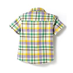 Pine Kids 100% Cotton Woven Half Sleeves Checks Shirt - Multicolour