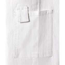 Pine Kids Denim Woven Full Length Solid Jeans With Cargo Pockets - White