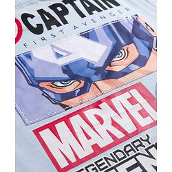 Pine Kids Marvel Single Jersey Knit Half Sleeves T-Shirt with Front & Back Avengers Graphic - Light Blue