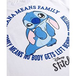 Pine Kids Disney 100% Cotton Knit Half Sleeves T-Shirt With Front & Back Stitch Graphic - White