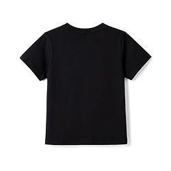 Pine Kids Cotton Knit T-Shirt Bike Rider Print Round Neck Half Sleeves Jet Black 4-5 Years