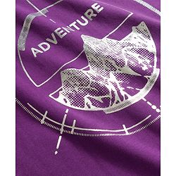 Pine Kids Cotton Knit T-Shirt with Graphic Print Imperial Purple 4-5 Years