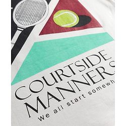 Pine Kids Cotton Knit T-Shirt with Tennis Club Graphic Print Snow White 4-5 Years