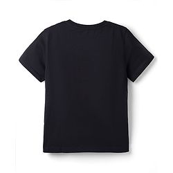 Pine Kids Cotton Knit T-Shirt Half Sleeves Mount Fall Graphic Print Jet Black 4-5 Years