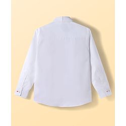 Pine Kids Cotton Woven Full Sleeves Cut & Sew Shirt with Chicago Print - White