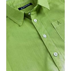 Pine Kids Cotton Woven Full Sleeves Ombre Shirt - Green & White