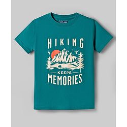 Pine Kids Cotton Knit Half Sleeves Beach Theme & Text Printed T-Shirts Pack Of 5 - Multicolour