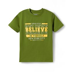 Pine Kids Cotton Knit Half Sleeves Beach Theme & Text Printed T-Shirts Pack Of 5 - Multicolour