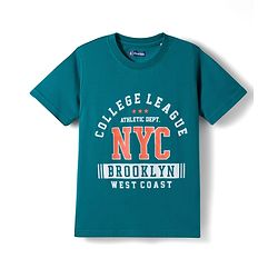 Pine Kids Cotton Knit Half Sleeves Sports Theme & Text Printed T-Shirts Pack Of 5 - Multicolour