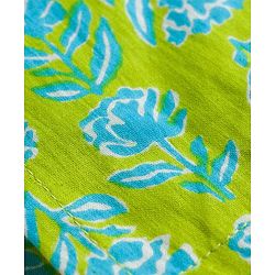 Pine Kids Cotton Woven Full Sleeves Kurta Pyjama Set With Floral Print - Lime Green
