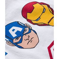 Pine Kids Marvel Single Jersey Knit Half Sleeves T-Shirt with Avengers Graphic - White