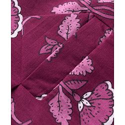 Pine Kids 100% Cotton Knit Full Sleeves Floral Printed Kurta & Pyjama Set With Jacket - Purple