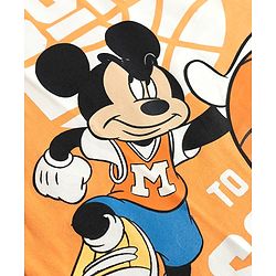 Pine Kids Disney 100% Cotton Knit Half Sleeves T-Shirt With Mickey Mouse & Friends Graphics - Orange