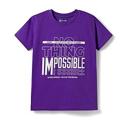 Pine Kids Cotton Knit Half Sleeves Text Printed T-Shirts Pack Of 5 - Multicolour