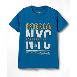 Pine Kids Cotton Knit Half Sleeves Text Printed T-Shirts Pack Of 5 - Multicolour