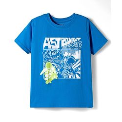 Pine Kids Cotton Knit Half Sleeves Tiger & Text Printed T-Shirts Pack Of 5 - Multicolour