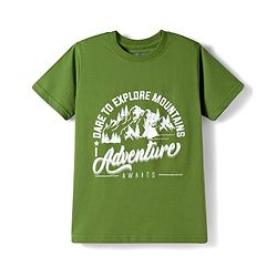 Pine Kids Cotton Knit Half Sleeves Tiger & Text Printed T-Shirts Pack Of 5 - Multicolour