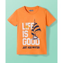 Pine Kids Cotton Knit Half Sleeves Beach Theme & Vehicles Printed T-Shirts Pack of 5 - Multicolour