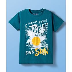 Pine Kids Cotton Knit Half Sleeves Sports Theme Printed T-Shirts Pack Of 5 - Multicolour