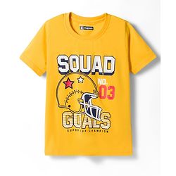 Pine Kids Cotton Knit Half Sleeves beach Theme & Text Printed T-Shirts Pack Of 5 - Multicolour
