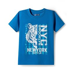 Pine Kids Cotton Knit Half Sleeves Sports & Text Theme Printed T-Shirts Pack Of 5 - Multicolour