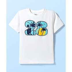 Pine Kids Disney 100% Cotton Knit Half Sleeves T-shirt With Mickey Mouse & Friends Graphics -White