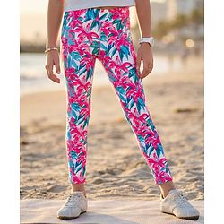 Pine Active Knit Full Length Floral Printed Super Stretch Leggings - Multicolour