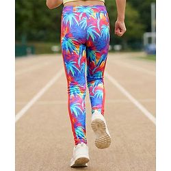Pine Active Knit Full Length Super Stretch Printed Leggings - Multicolor