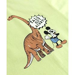 Pine Kids Disney 100% Cotton Knit Half Sleeves T-Shirt With Mickey Mouse & Friends Front & Back Print -light Green