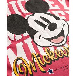 Pine Kids Disney Single Jersey Knit Half Sleeves T-Shirts with Mickey Mouse Graphic Pack of 2 - Navy Blue & Red