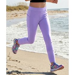 Pine Active Knit Solid Full Length Premium Ultra Comfort Super Stretch Aero soft Leggings - Purple