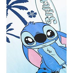 Pine Kids Disney Single Jersey Knit Half Sleeves T-Shirt & Shorts Set With Stitch Graphics - Multicolor