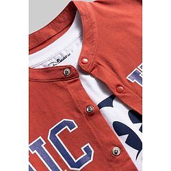 Pine Kids Disney Single Jersey Knit Half Sleeves Shirt T-Shirt & Shorts Set with Mickey Mouse Graphics - Multicolor