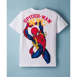 Pine Kids Marvel Single Jersey Knit Half Sleeves T-Shirt & Lounge Pant Set With Spider-Man Graphics - Multicolor