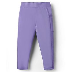 Pine Active Premium Ultra Comfort Super Stretch Aero Solid Colour Capri Leggings - Purple