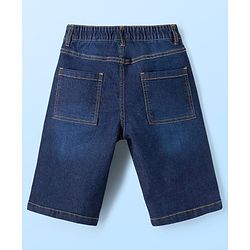 Pine Kids Marvel 100% Cotton Woven Knee Length Shorts With Spider Man Graphics & Patch - Navy Blue