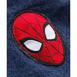 Pine Kids Marvel 100% Cotton Woven Knee Length Shorts With Spider Man Graphics & Patch - Navy Blue