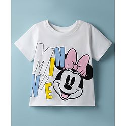 Pine Kids Disney Cotton Woven Full Sleeves Shirt & T-Shirt With Minnie Mouse Graphics - Multi Colour