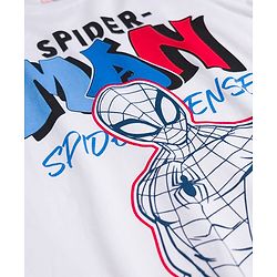 Pine Kids Marvel Single Jersey Knit Half Sleeves T-Shirt & Pyjama Night Suit With Spider Man Graphic - Navy Blue & White