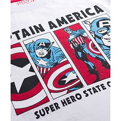 Pine Kids Marvel Single Jersey Knit Half Sleeves T-Shirt & Shorts Set With Avengers Graphics - Multicolor