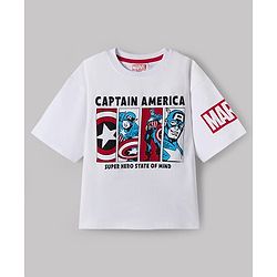 Pine Kids Marvel Single Jersey Knit Half Sleeves T-Shirt & Shorts Set With Avengers Graphics - Multicolor
