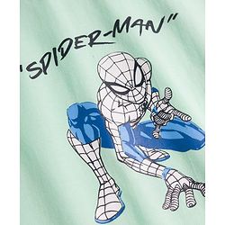 Pine Kids Marvel Half Sleeves T-Shirt With Front & Back Spider Man Print - Limegreen