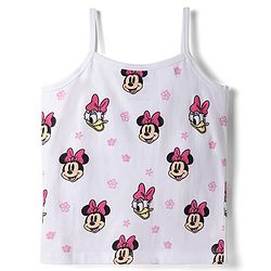 Pine Kids Disney 100% Cotton Knit Sleeveless Slips With Minnie & Friends Graphic - Multicolour