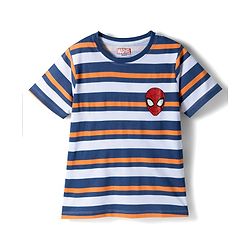 Pine Kids Marvel Single Jersey Knit Half Sleeves T-Shirts With Spider Man Print Graphics Pack of 2 - Multicolor