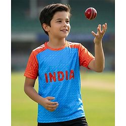 Pine Active Knit Half Sleeves India Team Jersey T-Shirt - Blue