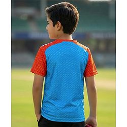 Pine Active Knit Half Sleeves India Team Jersey T-Shirt - Blue